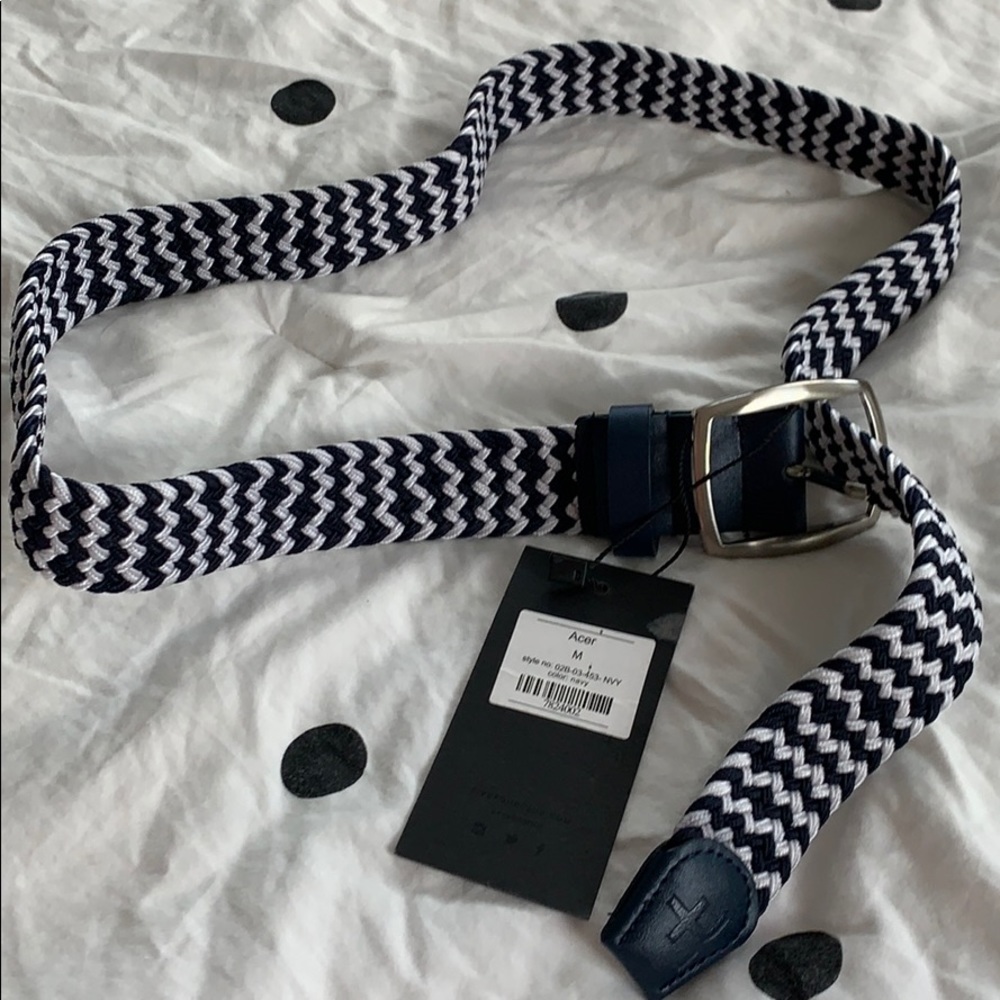Navy & White Acer Belt by Five Four